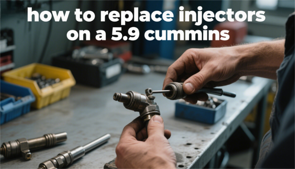 how to replace injectors on a 5.9 cummins