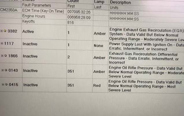 cummins fault codes