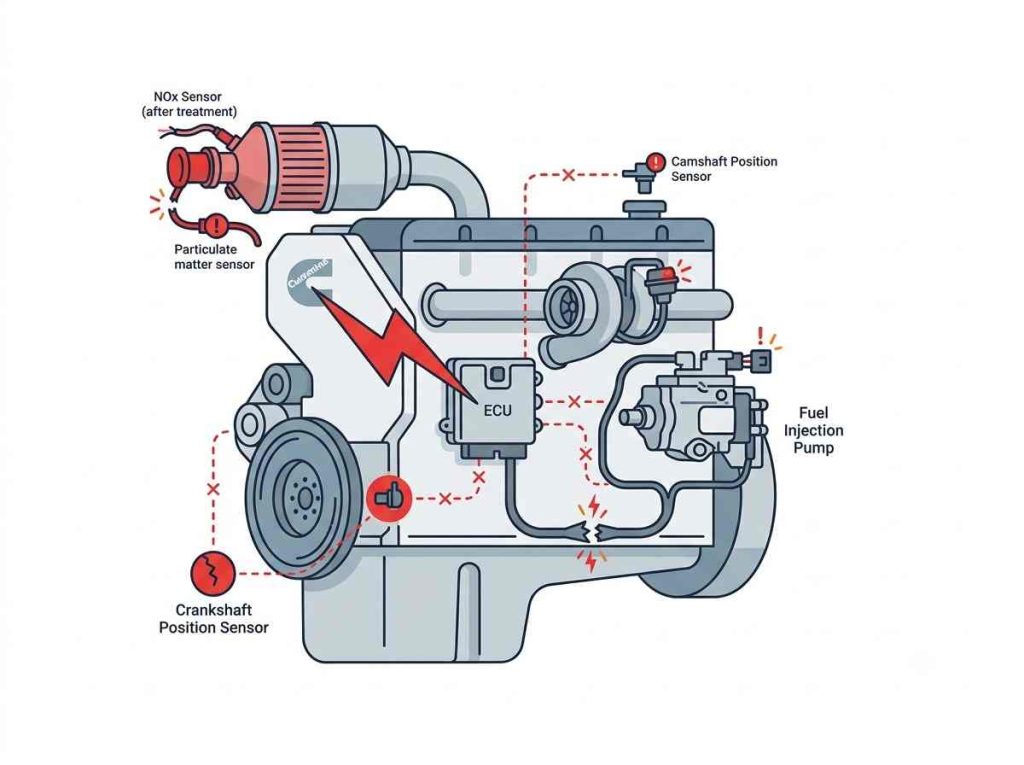 Electrical and Sensor Failures in Cummins X15